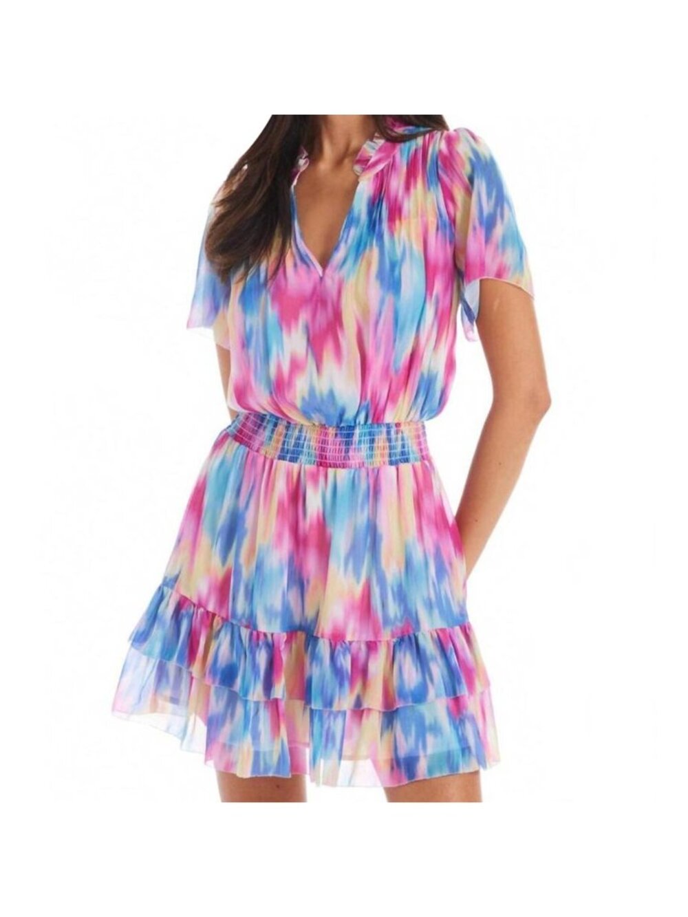 Allison New York Clara Mini Dress in Rainbow Haze Size Extra Small New